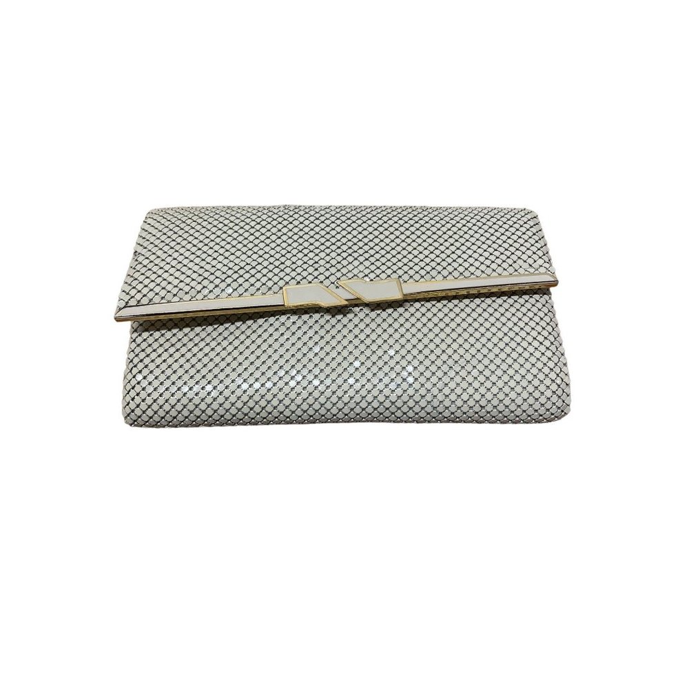Vintage Metal Mesh Clutch Bag 1980s Crossbody Handbag